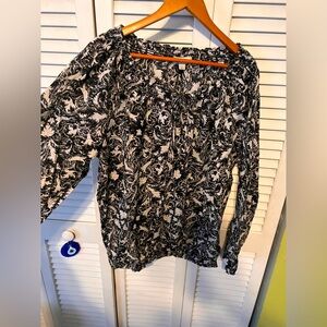 Merona Paisley Print Blouson Tie Neck Top
With Smocking Detail